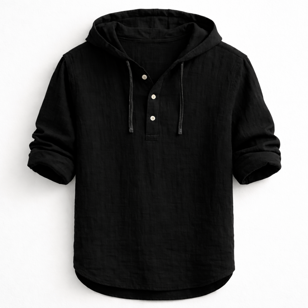 Corven | Hooded Button Casual Shirt