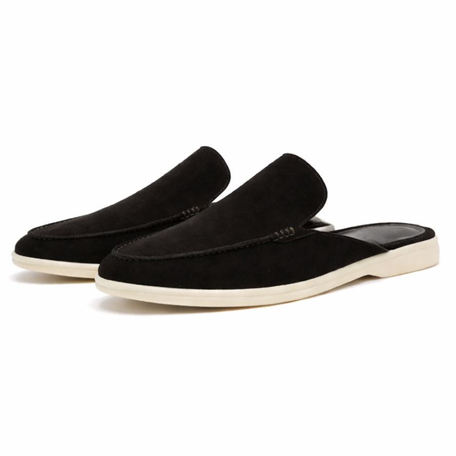 Keegan | Suede Style Backless Loafer Mules
