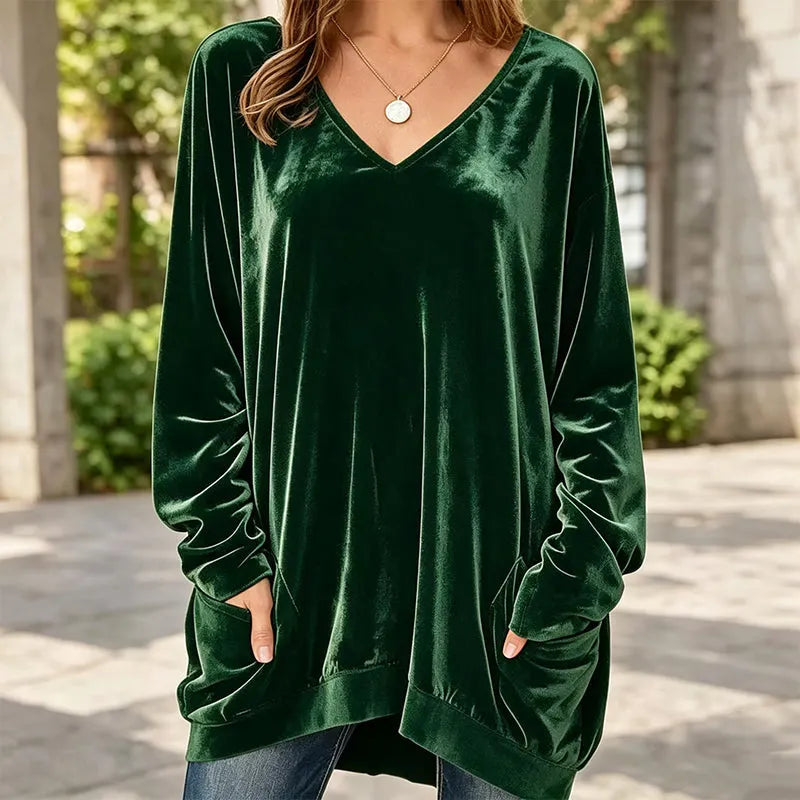 Novella | Soft Velvet Long Sleeve Tunic