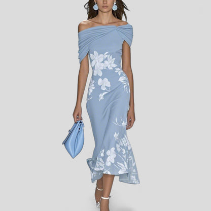 Tivana | Elegant Bloom Print Dress