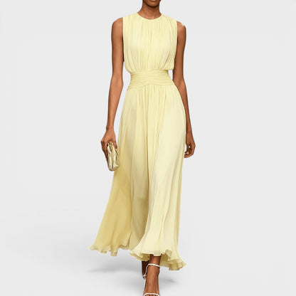 Beatrix | Elegant Pleated Waist Maxi Dress