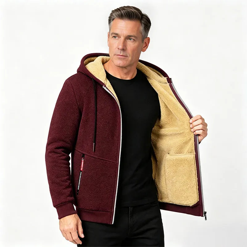 Emmett | Cozy Zip Front Hooded Jacket