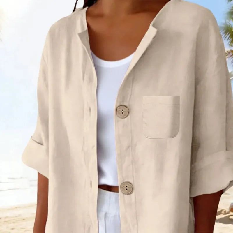 Junivere | Relaxed Linen Button Blouse