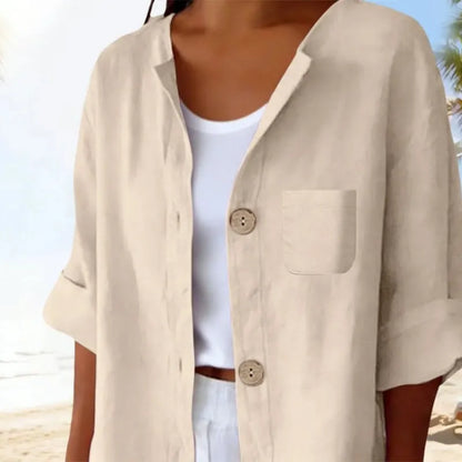 Junivere | Relaxed Linen Button Blouse