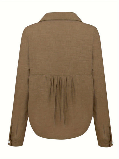 Urielle | Scalloped Collar Button Blouse
