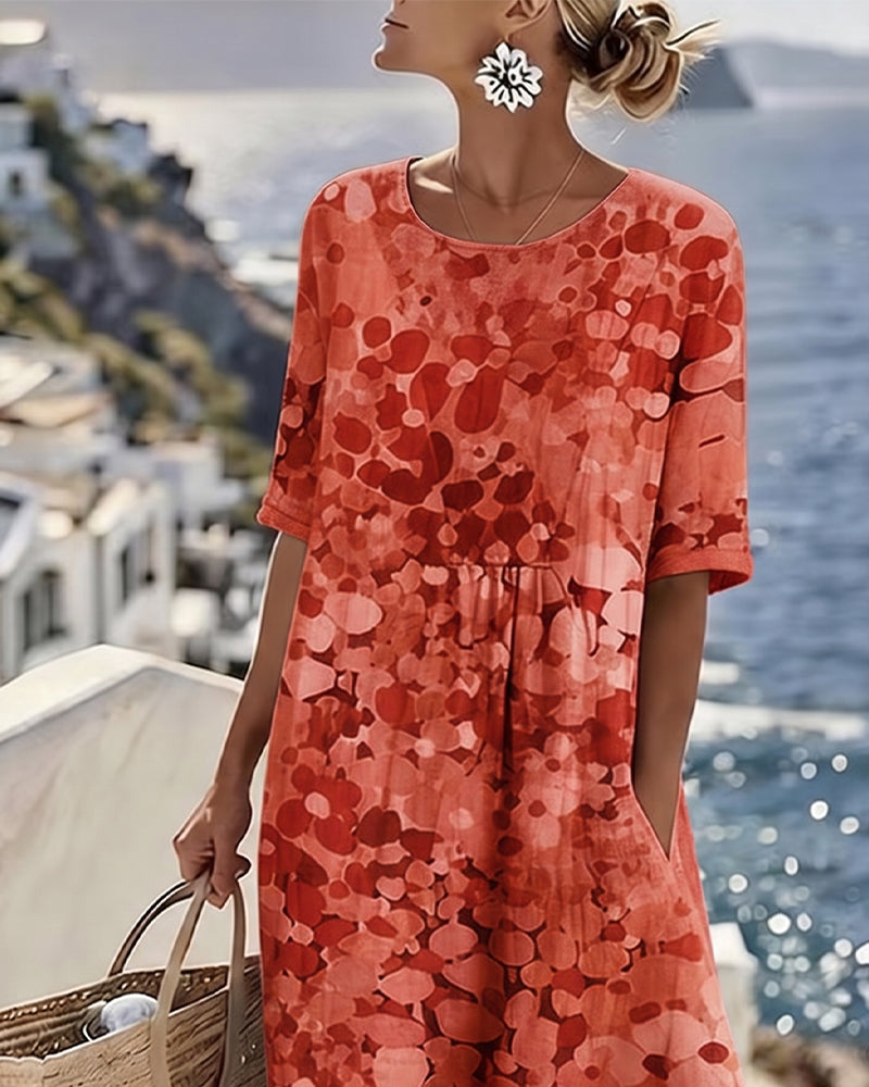 Orlena | Floral Print Relaxed Midi Dress