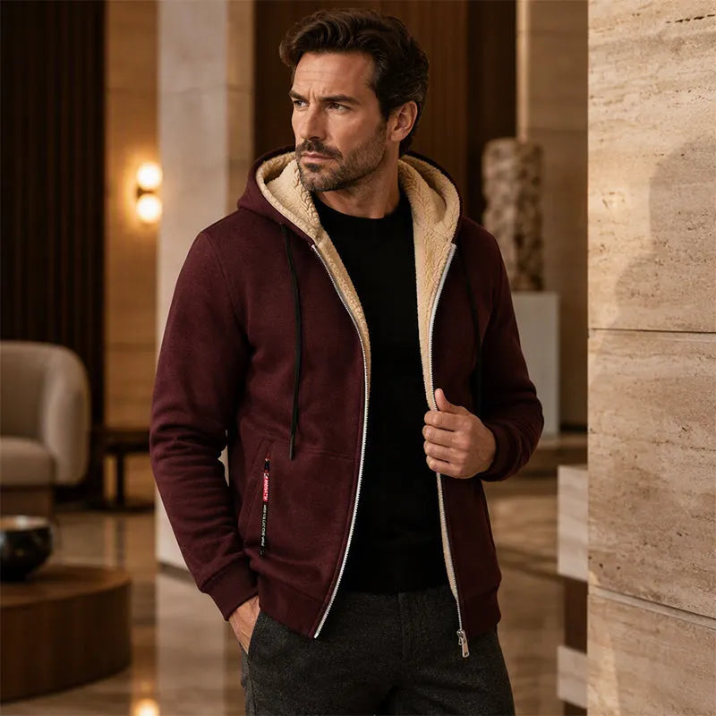 Emmett | Cozy Zip Front Hooded Jacket