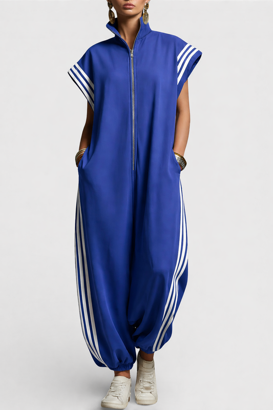 Zarela | Oversized Zip Front Jumpsuit