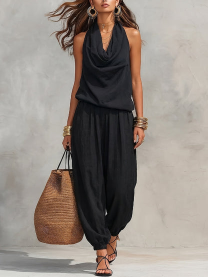 Palomaire | Boho Sleeveless Lounge Jumpsuit
