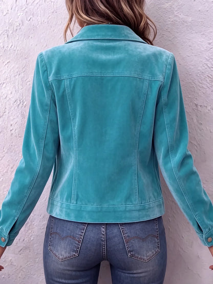 Coriselle | Casual Velvet Button Jacket