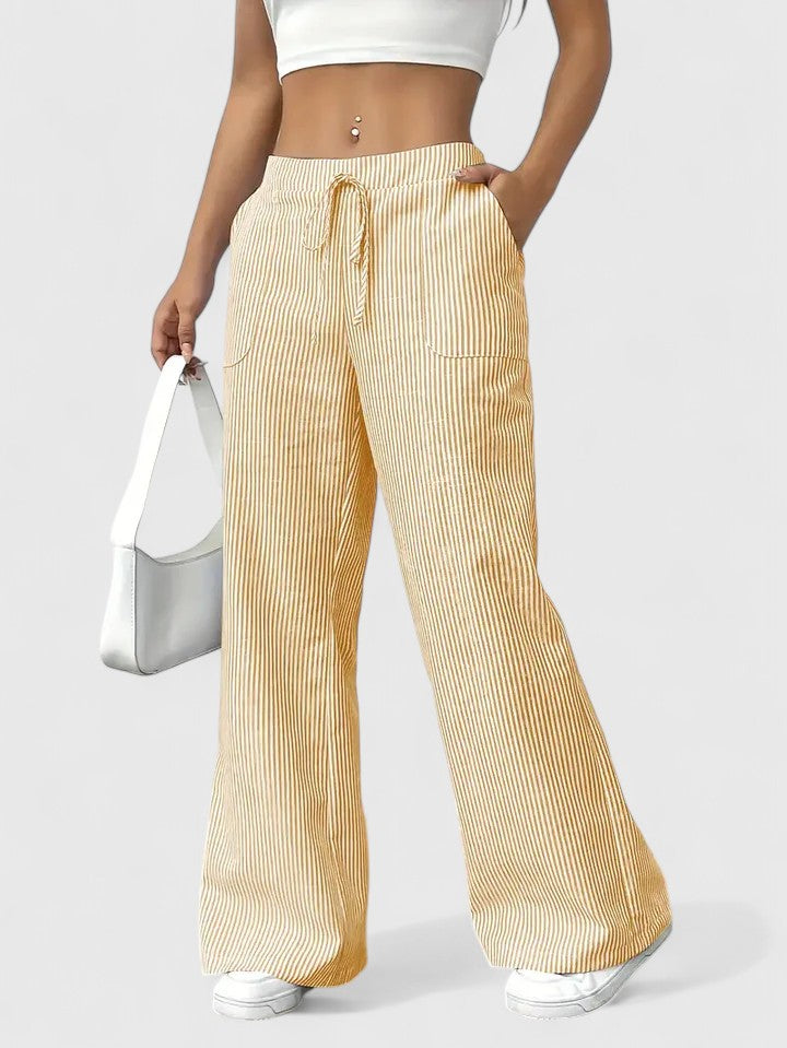 Ainsleigh | Striped Wide Leg Lounge Trousers