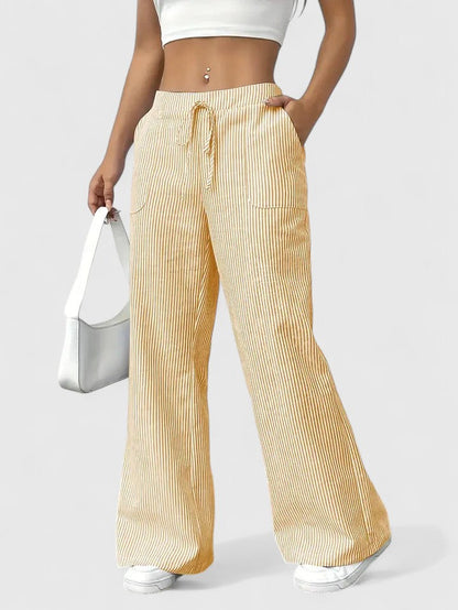Ainsleigh | Striped Wide Leg Lounge Trousers