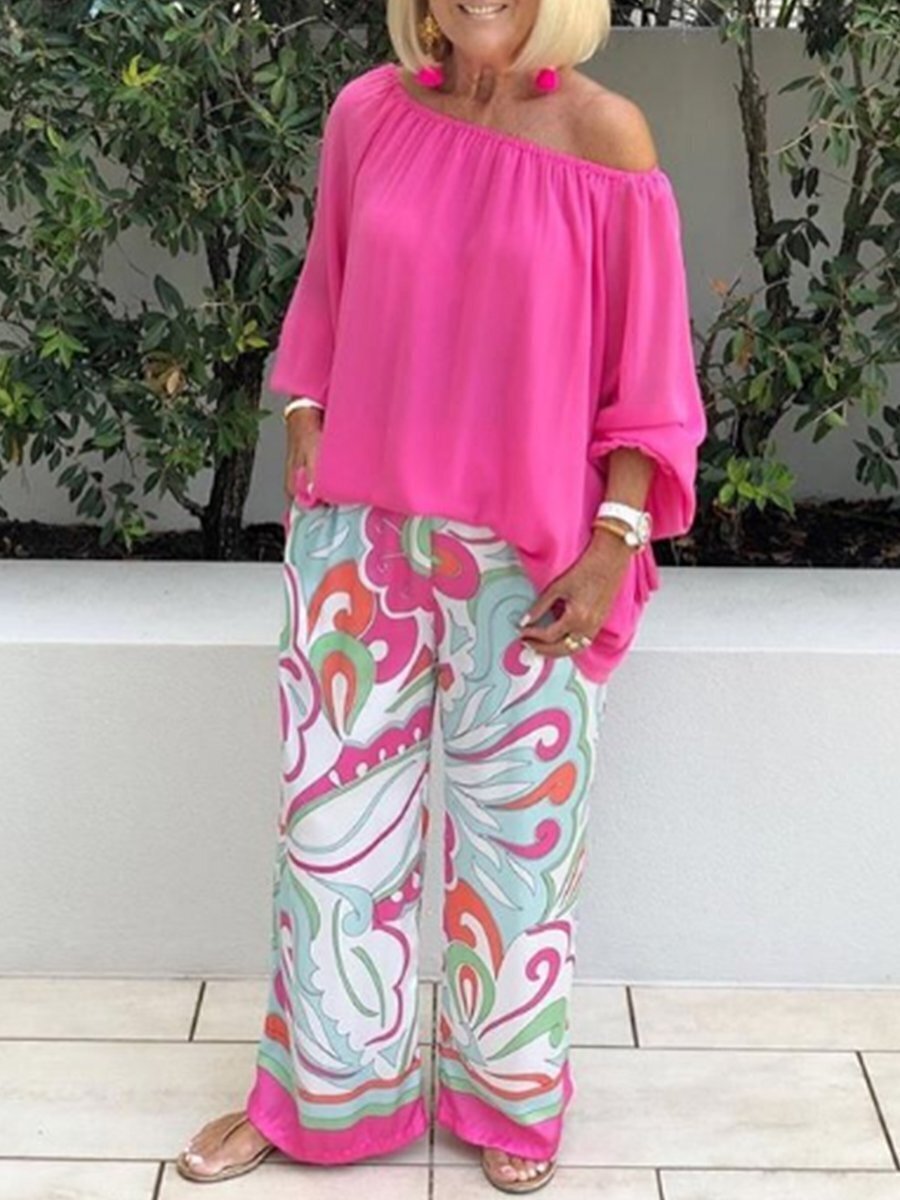 Selora | Off Shoulder Top and Wide Leg Set