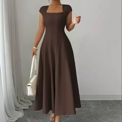 Aderyn | Elegant Square Neck Maxi Dress