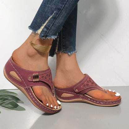 Solvane | Cutout Comfort Slide Sandals