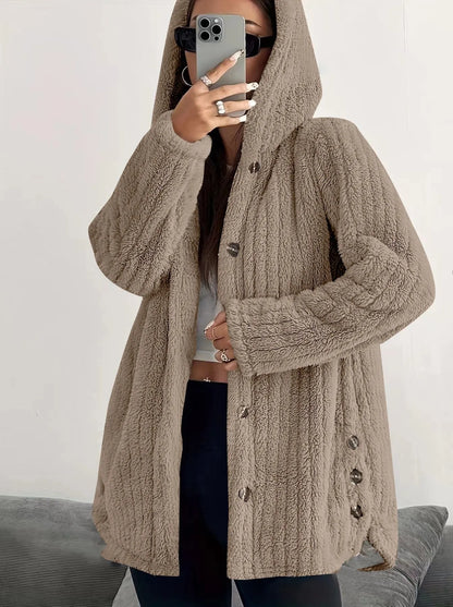 Leonie | Relaxed Plush Hooded Jacket