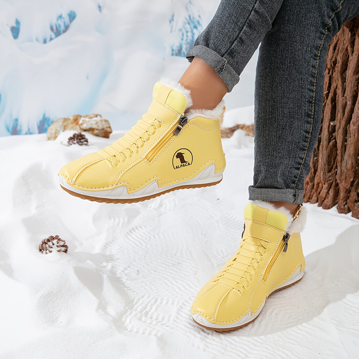 Jovelle | Plush Lined Zip Ankle Boots