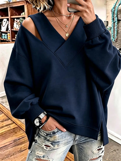 Ulissa | Oversized V Neck Sweatshirt