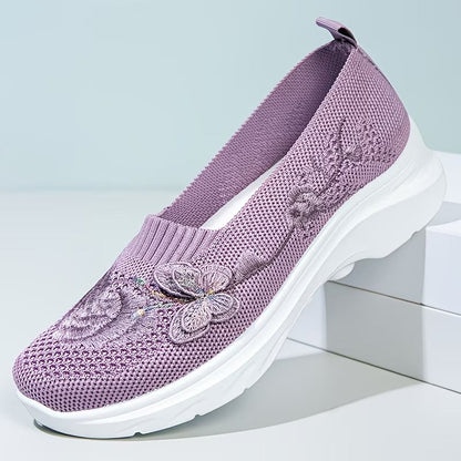 Valerie | Butterfly Knit Slip On Shoes