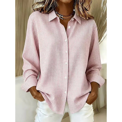 Maristelle | Classic Gingham Button Blouse