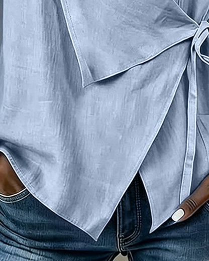 Calivelle | Sleeveless Wrap Tie Blouse