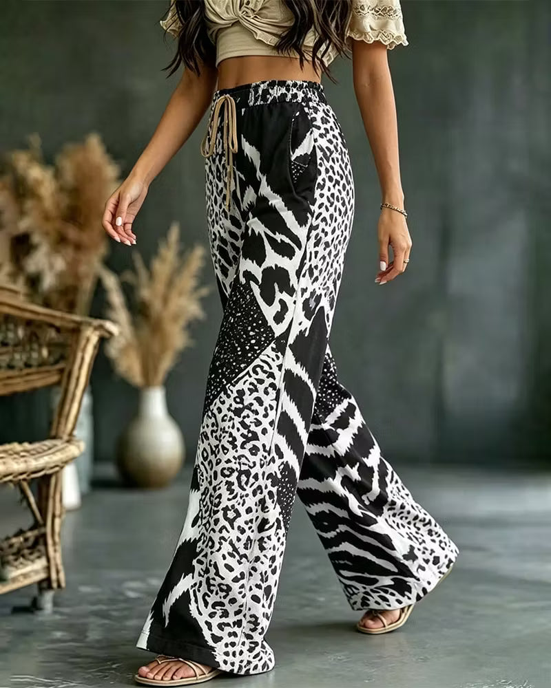 Wisterra | Abstract Leopard Lounge Trousers