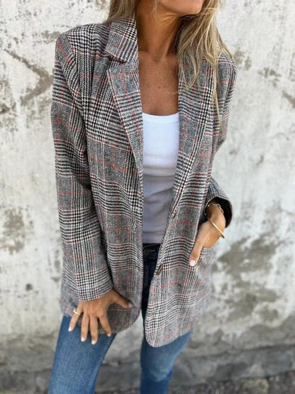 Yseult | Structured Check Longline Blazer