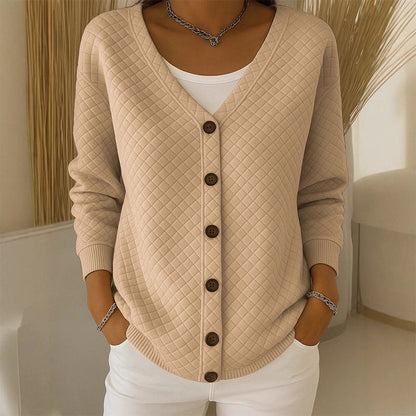 Ellavine | Textured Button Knit Cardigan