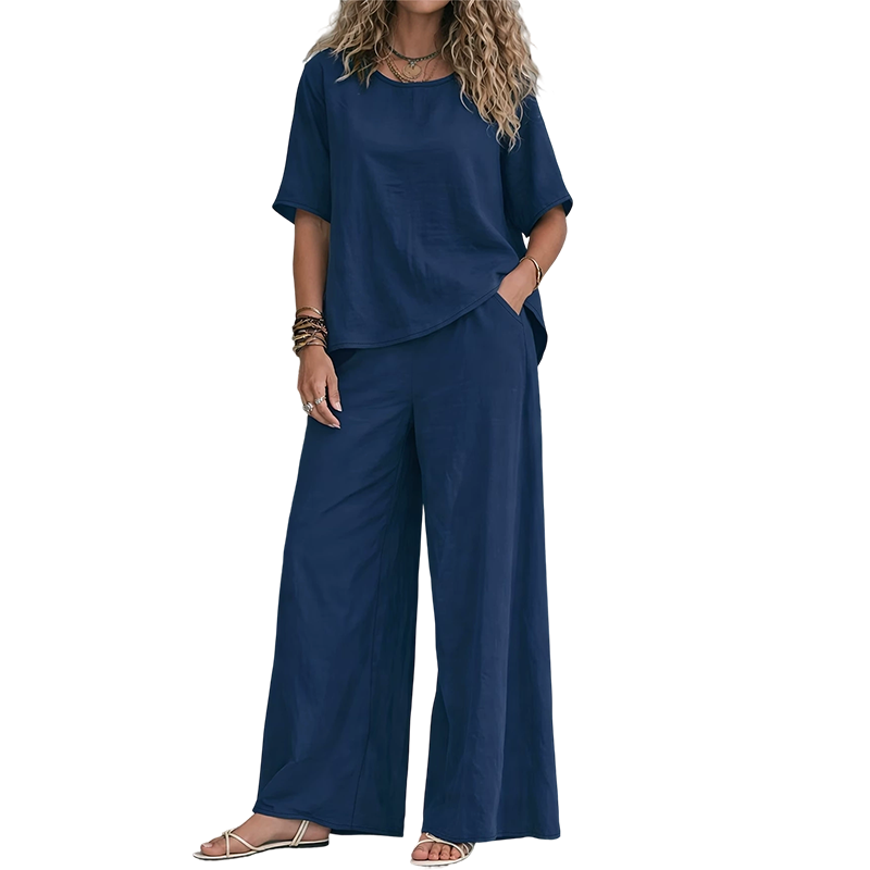 Taverine | Relaxed Wide Leg Two Piece Set