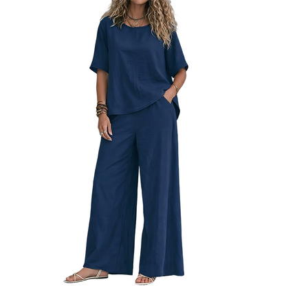 Taverine | Relaxed Wide Leg Two Piece Set