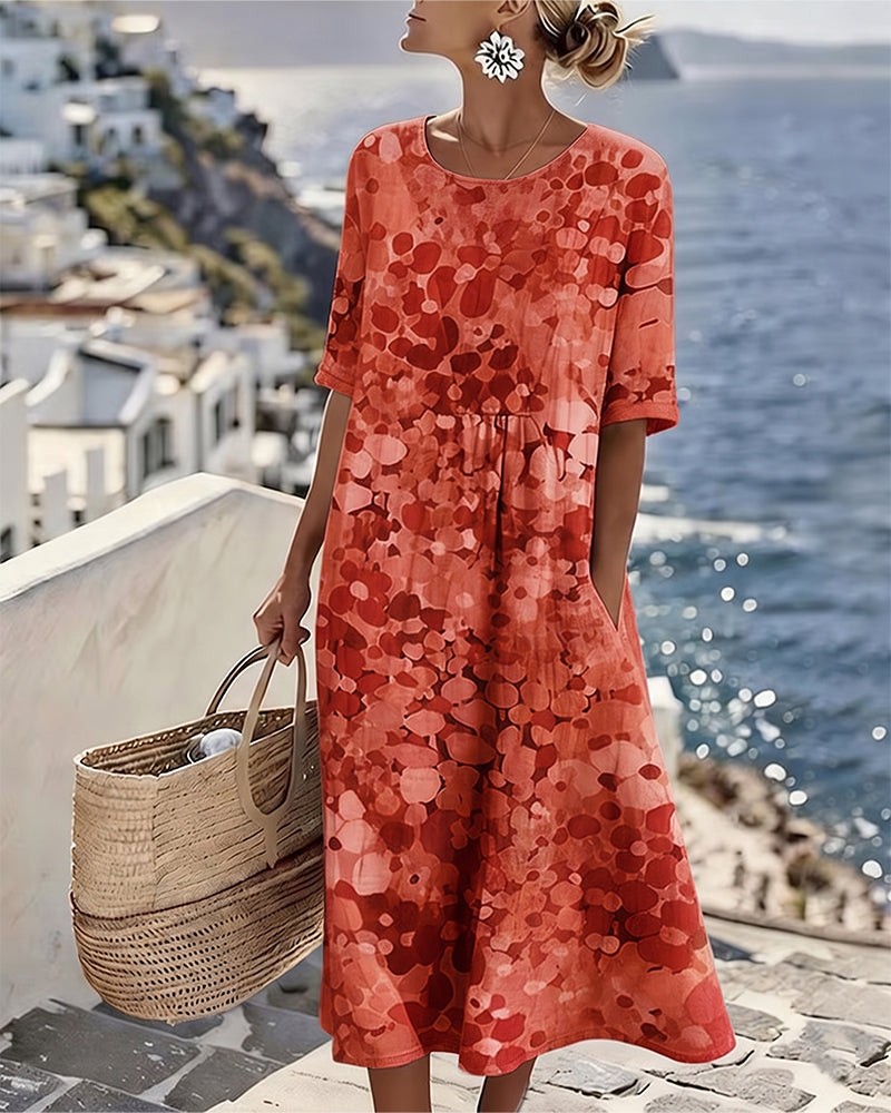 Orlena | Floral Print Relaxed Midi Dress