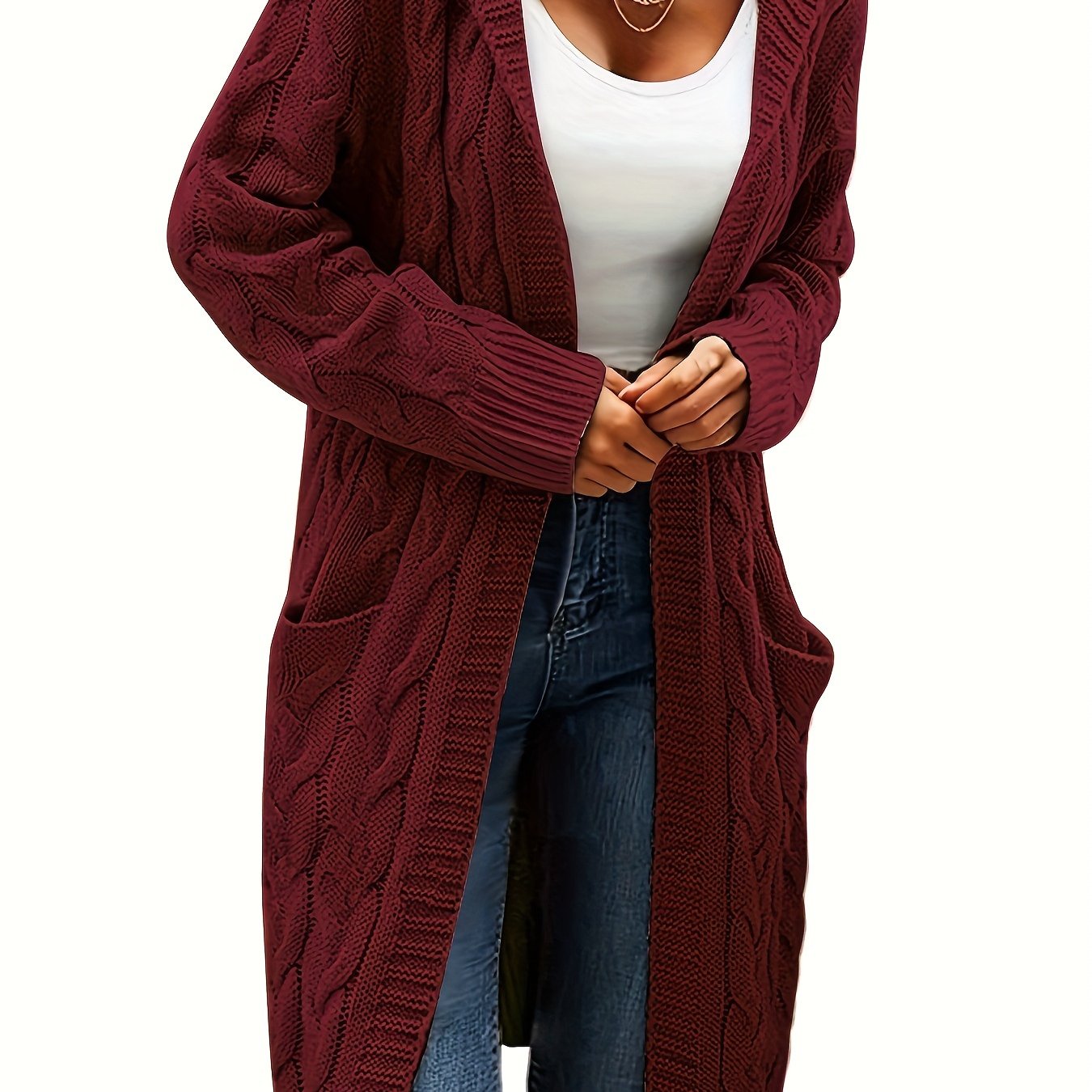 Junivelle | Cable Knit Longline Cardigan