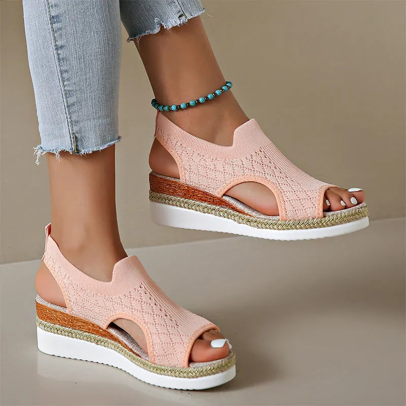 Briseina | Cushioned Platform Walking Sandals