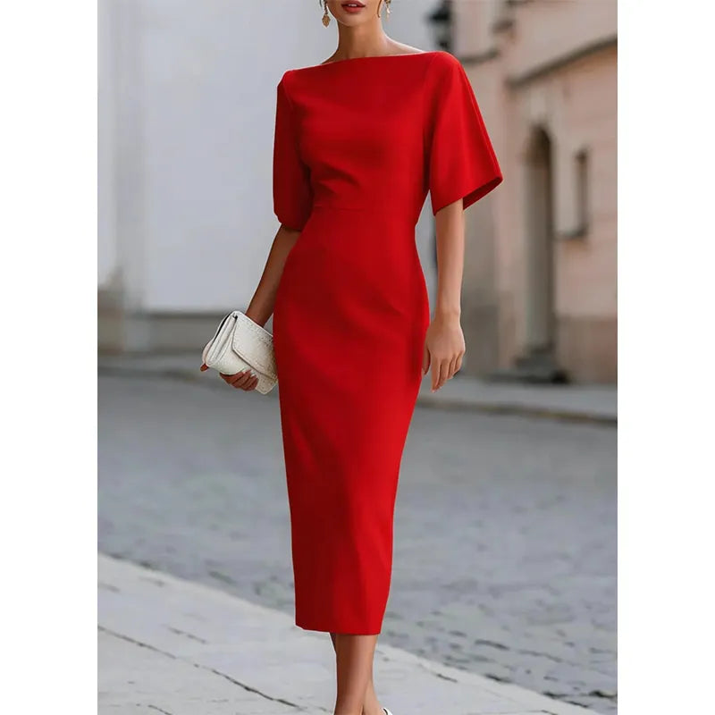Xavrielle | Refined Half Sleeve Midi Dress