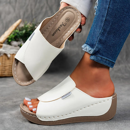 Mirelune | Casual Wedge Mule Sandals