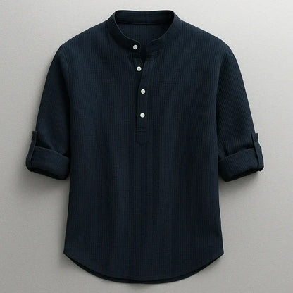 Kendrick | Waffle Knit Henley Shirt