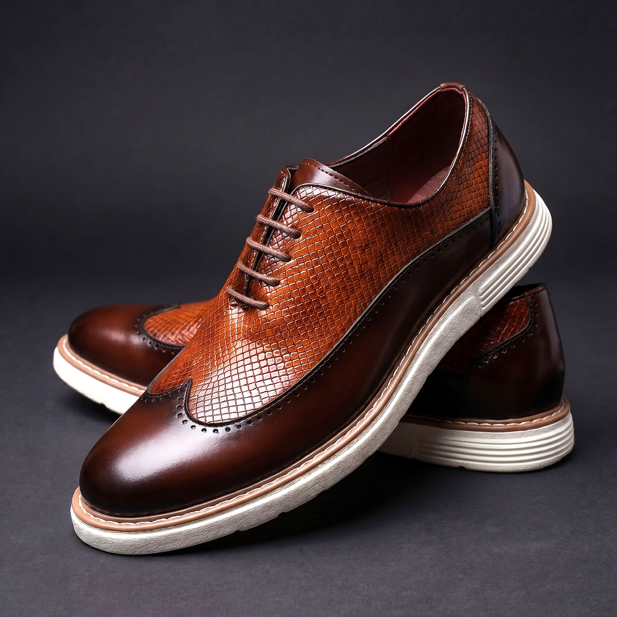 Nolan | Premium Leather Wingtip Shoes