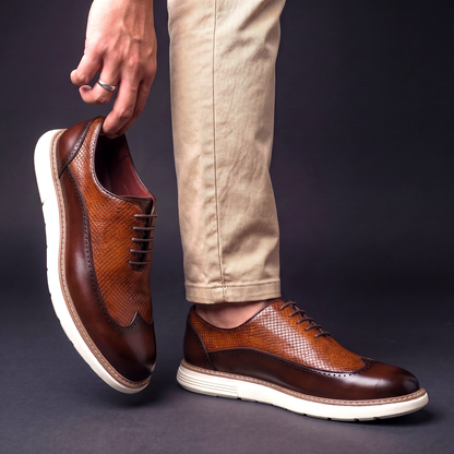 Nolan | Premium Leather Wingtip Shoes