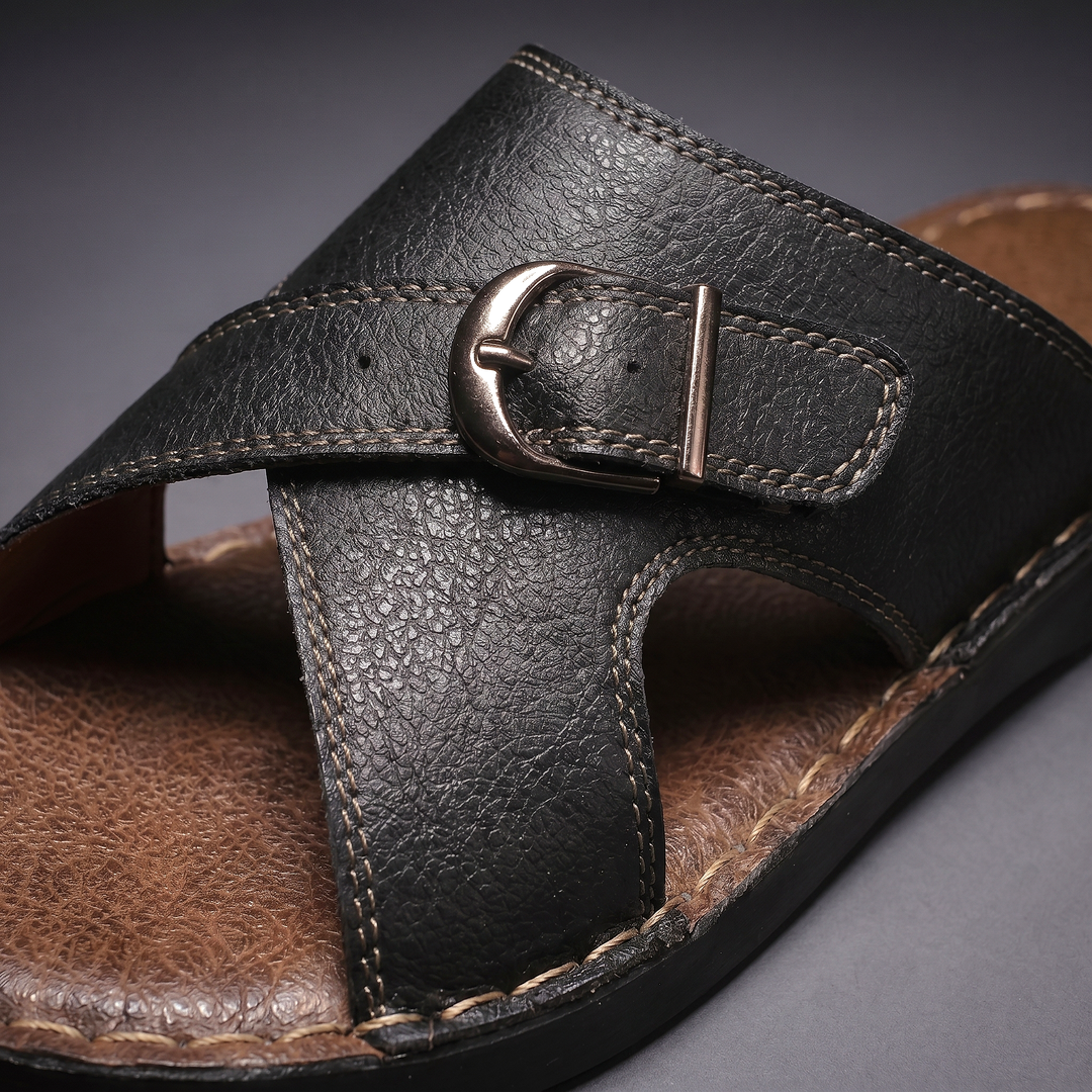 Thacker | Adjustable Leather Slide Sandals