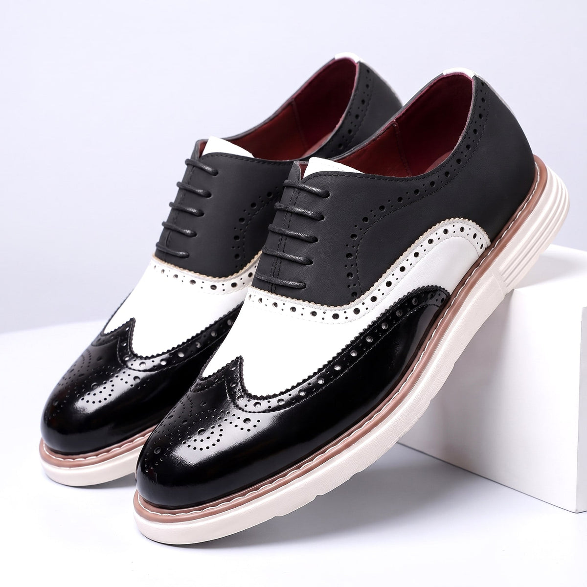 Norwin | Two Tone Brogue Lace Up Shoes