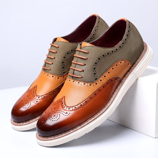 Norwin | Two Tone Brogue Lace Up Shoes
