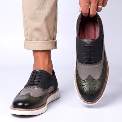 Norwin | Two Tone Brogue Lace Up Shoes