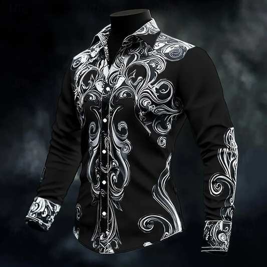 Caedmon | Baroque Print Button Shirt