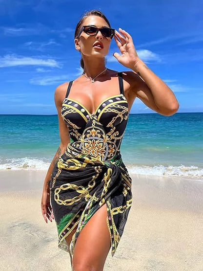 Sorella | Printed Swimwear And Cover Up Set