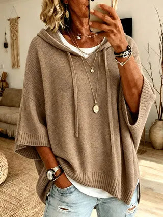 Thalia | Loose Fit Knit Hoodie