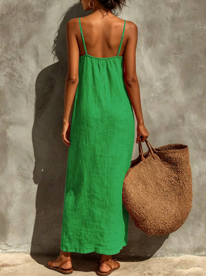 Odaline | Minimalist Strappy Maxi Dress