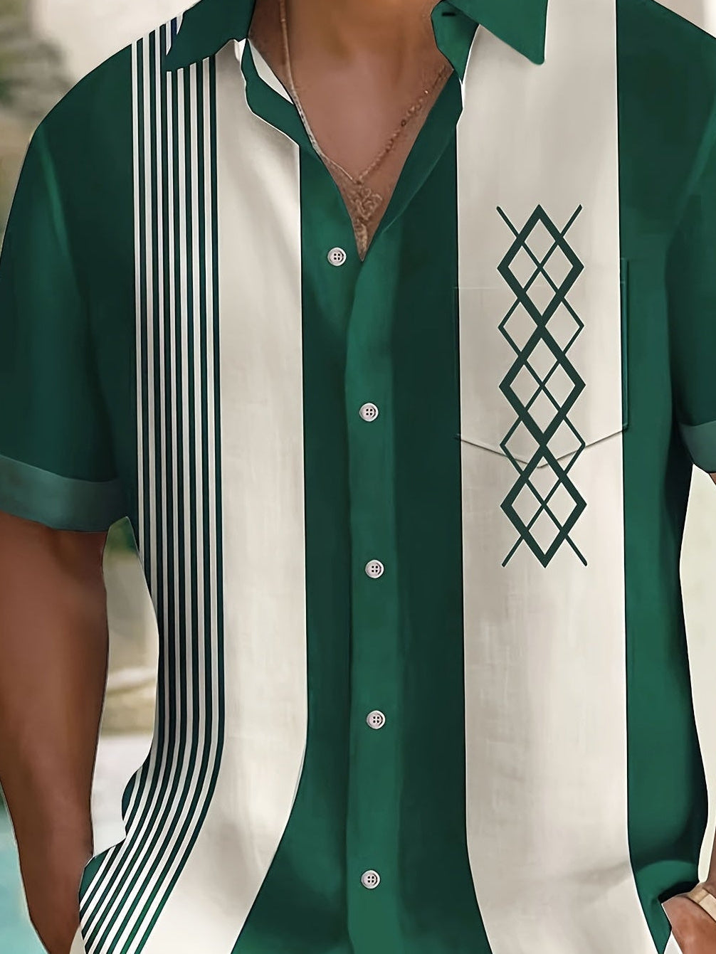 Aster | Retro Stripe Resort Shirt