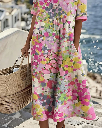 Orlena | Floral Print Relaxed Midi Dress