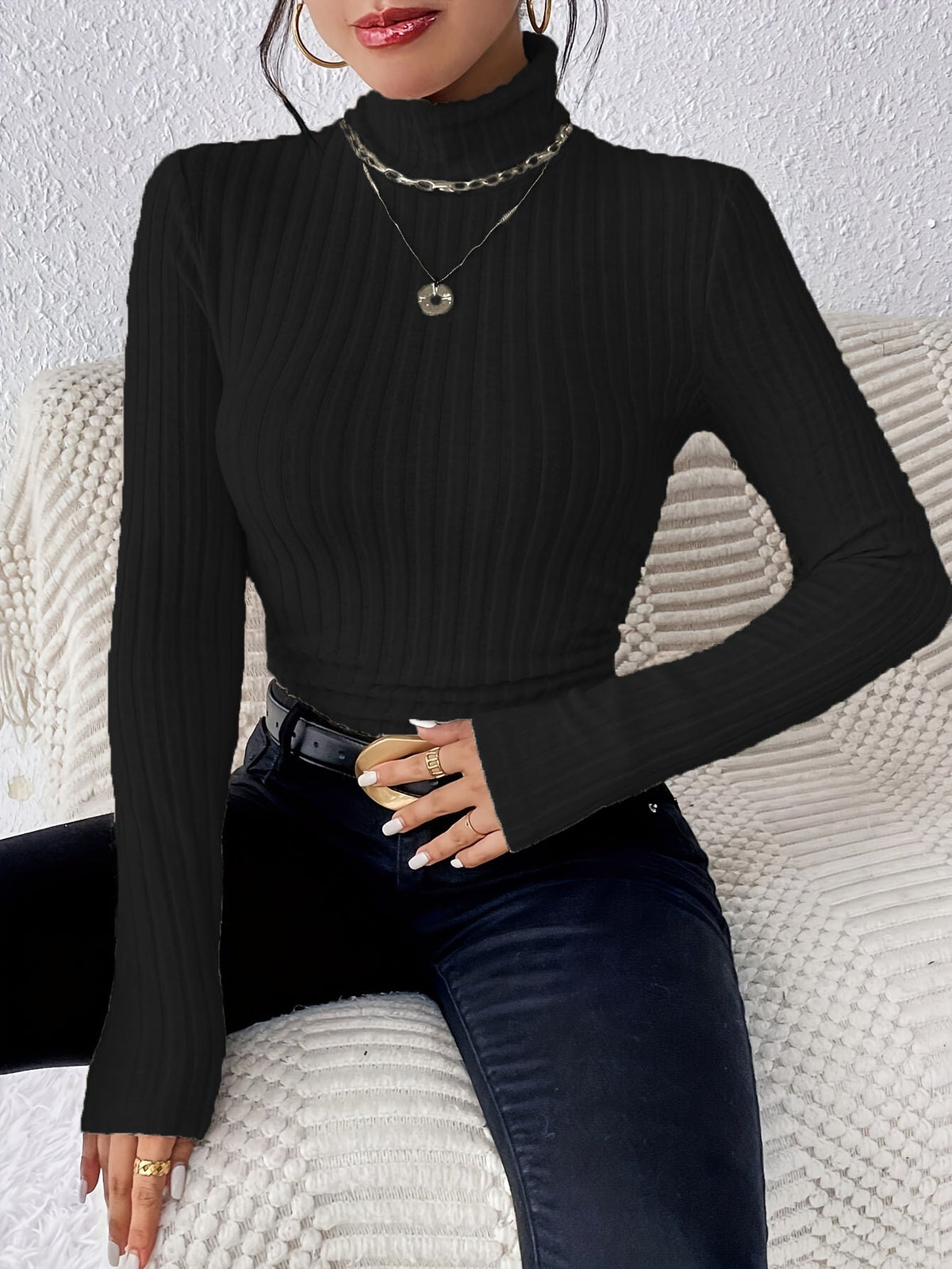 Hadley | Slim Fit Ribbed Turtleneck Sweater