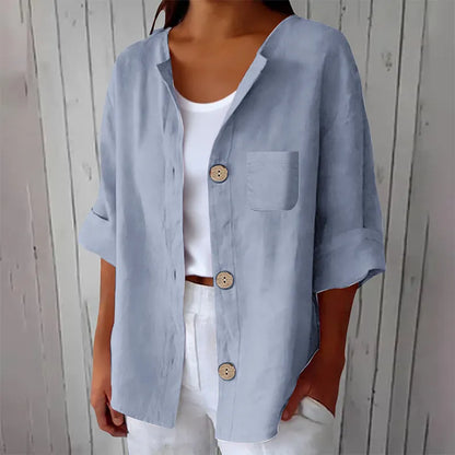 Junivere | Relaxed Linen Button Blouse